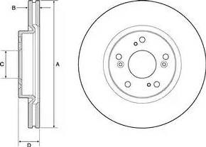 Диск переднього гальма BG4698C DELPHI