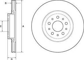 Диск переднього гальма BG4821C DELPHI