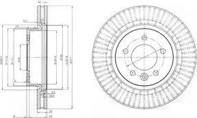 Delphi landrover гальмівний диск передн.лакірів.! discovery iii,iv,range rover sport 04- BG9006C