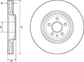 Гальмо дискове переднє BG9171C DELPHI