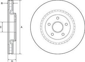 Диск гальмівний передній BG9213C DELPHI