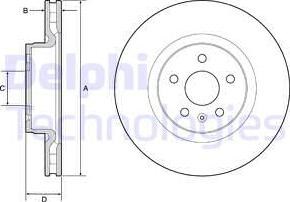 Гальмо дискове переднє BG9220C DELPHI