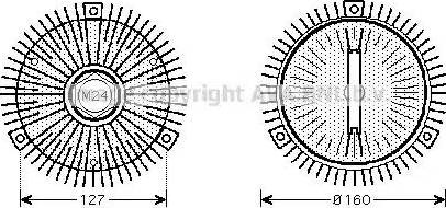 Вискомуфта, вязкостная муфта вентилятора охолодження BWC391 AVA