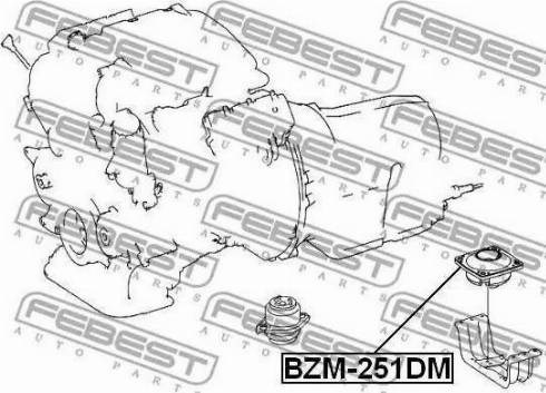 Підвіска КПП BZM251DM FEBEST
