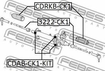 Сайлентблок кріплення рульової рейки CDABCK1KIT FEBEST