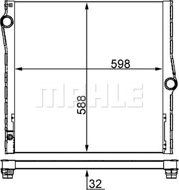 Радіатор двигуна CR1050000S MAHLE