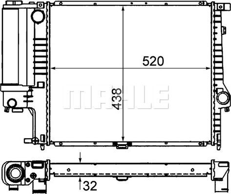 Радіатор охолодження CR327000P MAHLE