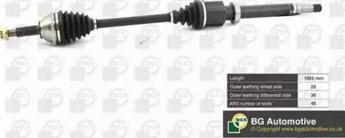 Привід передній правий DS2326R BGA