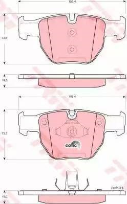 Колодки гальмівні дискові комплект GDB1526 TRW