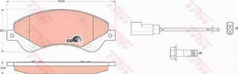 Дискові гальма GDB1723 TRW