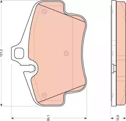 Задні дискові колодки GDB1758 TRW
