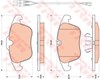 Передні гальмівні колодки GDB1818 TRW