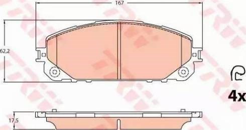 Гальмівні колодки GDB2094 TRW