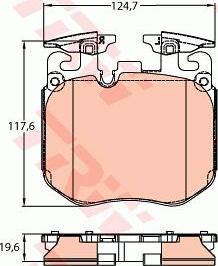 Колодки гальмівні передні, дискові GDB2147 TRW
