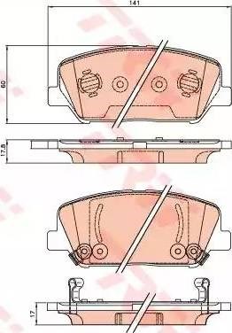 Колодки гальмівні дискові комплект GDB3621 TRW