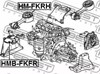 Подушка (опора) двигуна передня (сайлентблок) HMBFKFR FEBEST
