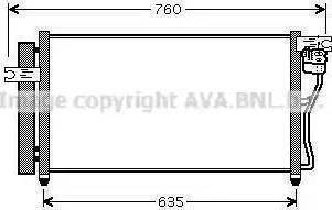 Ava hyundai радіатор кондиціонера (конденсатор) з осушувачем accent iii 1.4/1.6 05- HY5178D