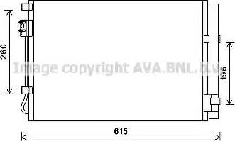 Ava hyundai радіатор кондиціонера solaris iv, accent, kia rio iii 10- HY5269D