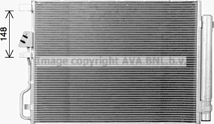 Ava hyundai радіатор кондиціонера (конденсатор) tucson 1.6 15-, 2.0 15-, kia HY5469D