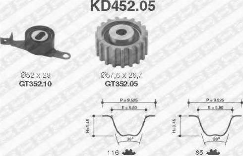 Роликовий модуль натягувача ременя (ролик, ремінь) KD452.05