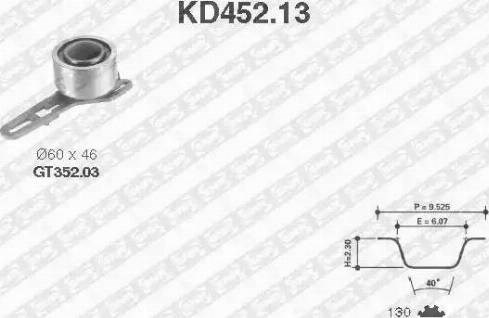Роликовий модуль натягувача ременя (ролик, ремінь) KD452.13