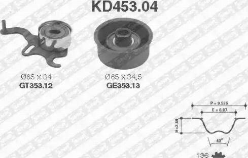 Роликовий модуль натягувача ременя (ролик, ремінь) KD453.04