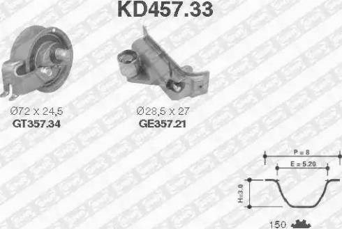Роликовий модуль натягувача ременя (ролик, ремінь) KD457.33