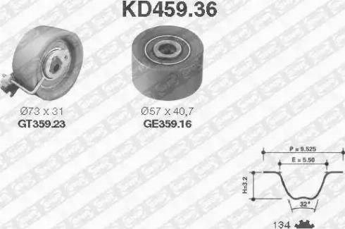 Комплект грм KD459.36