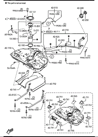 Фільтр тонкого очищення палива L50913ZE0 MAZDA