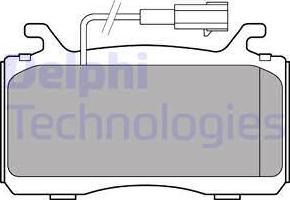 Передні гальмівні колодки LP3310 DELPHI