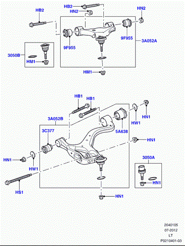 Lmi сайлентблок задній переднього ричага landrover discovery iii, range rover sport; all; 10.04- LR055291