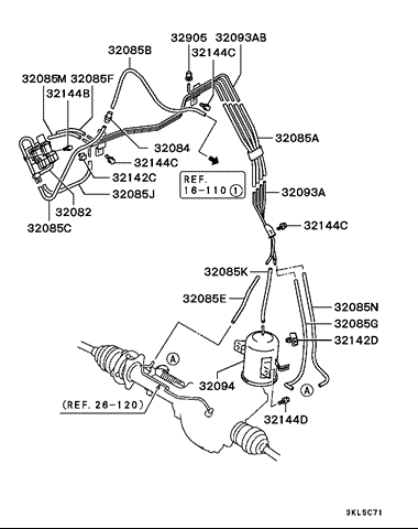 Клапан гальмівної системи MR430381