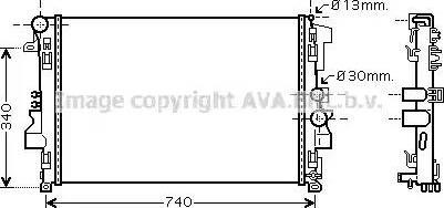 Ava db радіатор охолодження vito 2.2cdi/3.2 03- MSA2356