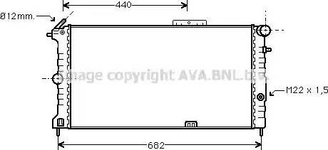 Ava opel радіатор охолодження calibra a, vectra a 88- OLA2190
