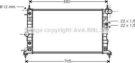 Радіатор двигуна OLA2220 AVA