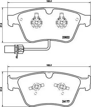 Колодки передні P05003 BREMBO