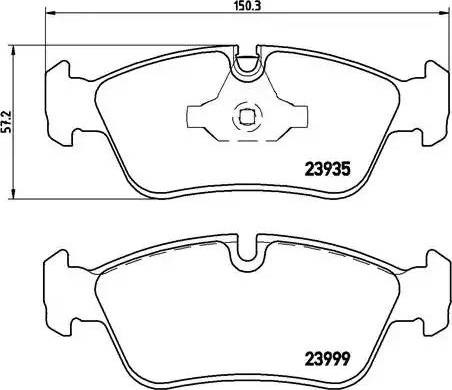 Колодки гальмівні передні, дискові P06035 BREMBO