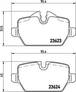 Колодки гальмові задні, дискові P06037 BREMBO