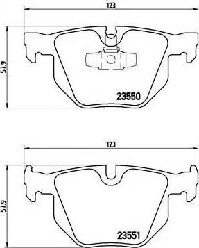 Колодки гальмові задні, дискові P06039 BREMBO
