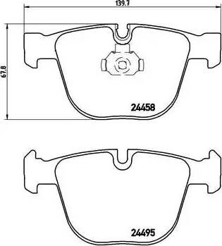 Комплект задніх колодок P06050 BREMBO