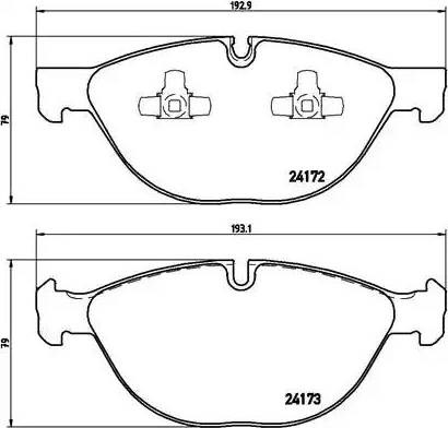 Колодки гальмівні передні, дискові P06058 BREMBO