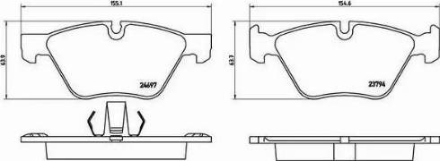 Колодки гальмівні передні, дискові P06060 BREMBO