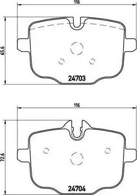 Задні гальмівні колодки P06061 BREMBO