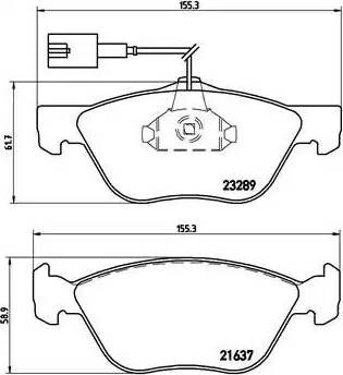 Колодки передні P23077 BREMBO