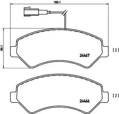 Колодки гальмівні дискові комплект P23136 BREMBO