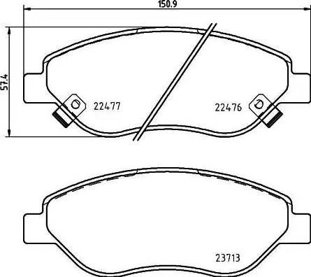 Гальмівні колодки P23178 BREMBO
