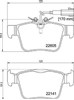 Задні гальмівні колодки P23180 BREMBO