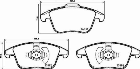 Колодки гальмівні дискові комплект P24211 BREMBO