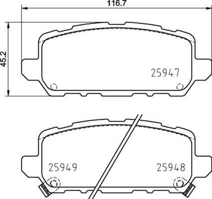 Задні колодки P28090 BREMBO