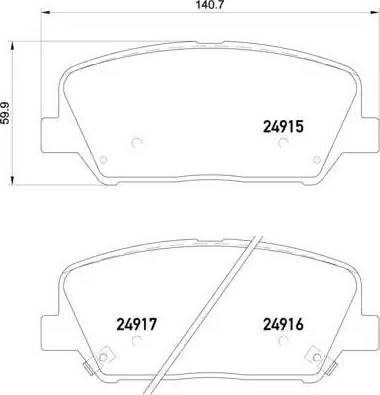 Колодки гальмівні дискові комплект P30065 BREMBO